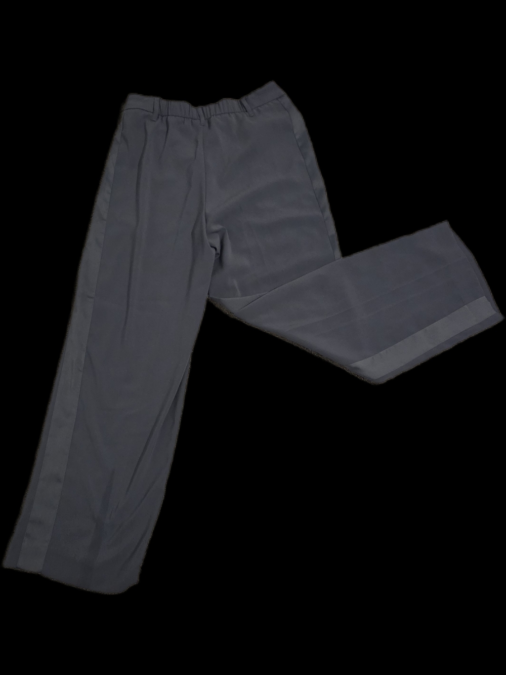 Blue/Grey Women's Wide Leg Trouser Relaxed Flowy Dress Pant - Picture 4 of 8